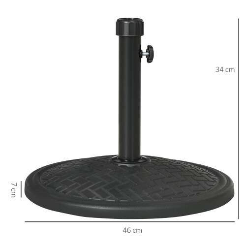 Outsunny Base de Sombrilla Negro 46 x 46 x 34 cm 2