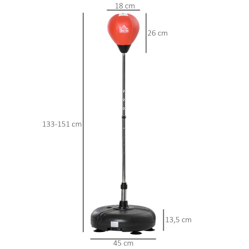 Homcom Saco Boxeo Pie Bicolor 45 x 45 x 151 cm 2