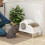 PawHut Arenero para Gato Blanco 60.5 x 40.5 x 45 cm 2