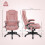 Vinsetto Silla de Masaje Rosa 65 x 71 x 120 cm 3