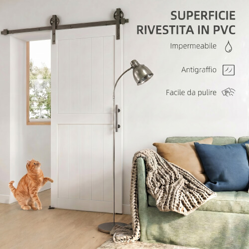 Homcom Puerta Corredera Blanco 91.5 x 3.5 x 213.4 cm 2
