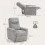 Homcom Sillón Relax Reclinable Gris 73 x 86 x 100 cm 3