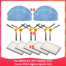 Per Kitfort Kt-577 PANDA EVO Puron PR10 Zigma Spark 980 Ricambi Efficient Cleaning Spazzola Laterale Filtro Panno per Mocio Parti