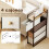 Homcom Cómoda de Tela Multicolor 20 x 47 x 84.5 cm 5