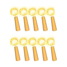 10 Luci In Sughero per Bottiglia di Vino, 20 Luci A LED per Fata, per Feste DIY, Matrimoni, Feste di Natale, Decorazioni per Bar
