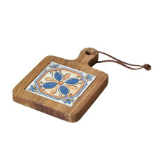 Sottobicchieri Isolanti In Piastrelle di Legno Massiccio, Tovagliette Retrò per La Casa, Sottobicchieri da Cucina Resistenti Alle Alte Temperature A