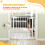 PawHut Barrera de Seguridad Blanco 81 x 3 x 76 cm 4