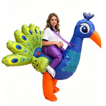 (Combinaison gonflable de cyclisme paon, 150-190CM) Costume gonflable de paon, pour adulte