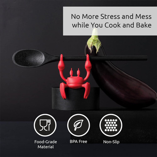 2-in-1 Crab Spoon Holder and Steam Release Rack 2