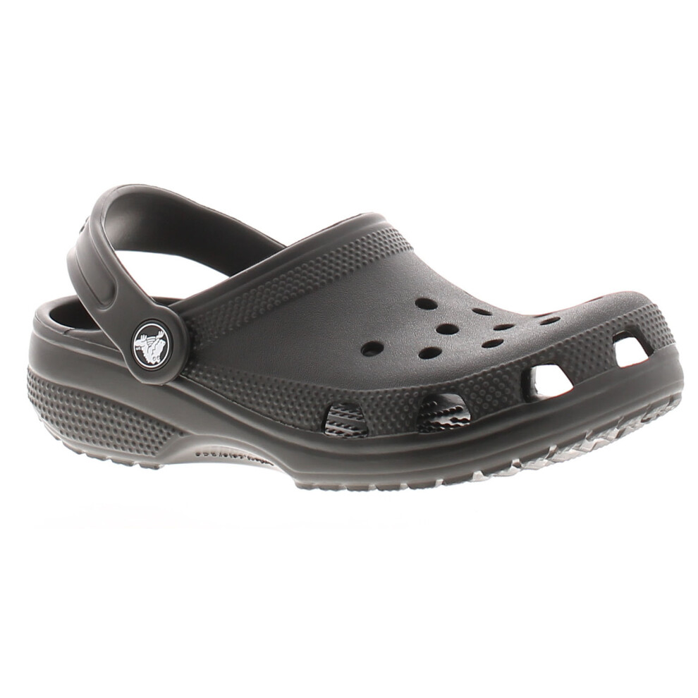 Crocs (Black, 11 (Children's)) Childrens Clog Sandals Classic Slip On Black Uk Size