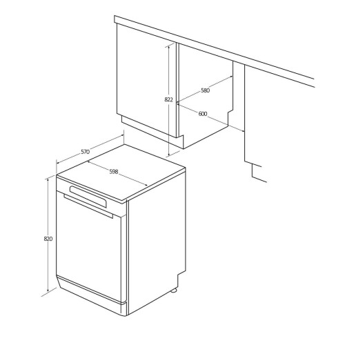 Candy Candy RapidÓ Standard Dishwasher - White - D Rated 2