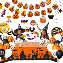 Décoration Halloween Kit pour Enfants Guirlande Ballons Accessoires — décorations fête, accessoires halloween