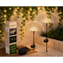 Kit de démarrage pour jardin solaire (2 pièces) – Lampes solaires « Pissenlit » et guirlande de lierre artificiel de 25 m