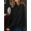 Damen-Strickpullover Grob Strick Dick Warm Winter Modisch Stilvoll Schwarz XL — schwarzer damenpullover, strickpullover xl, dicker winterpullover 4