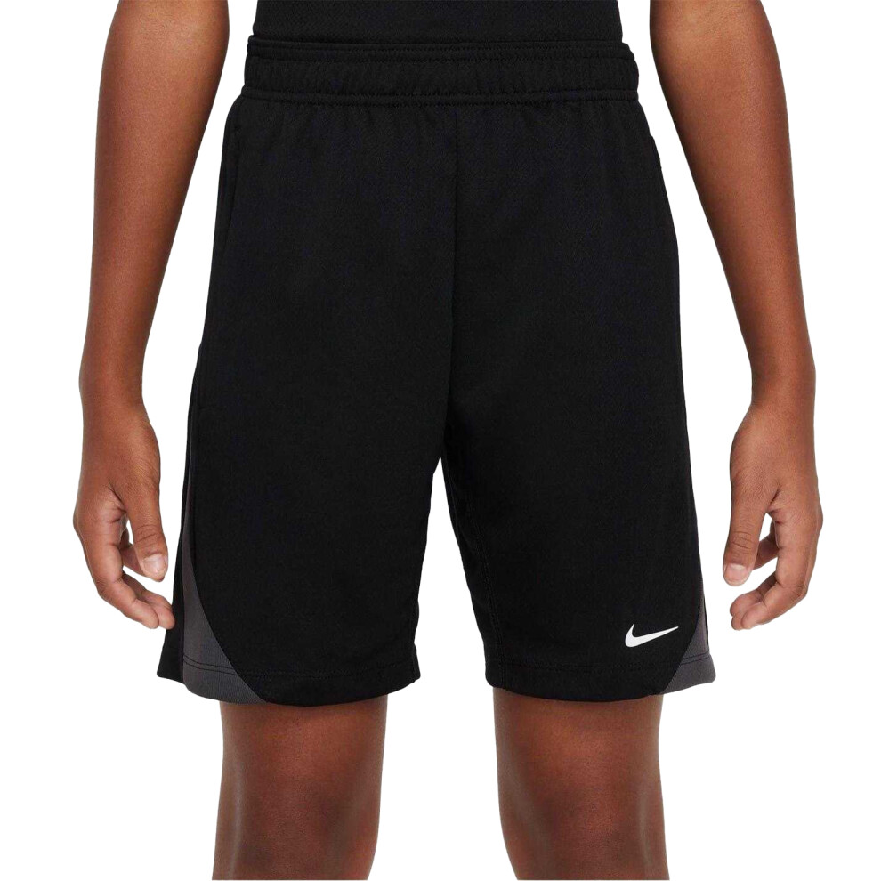 Nike (9-10 Years, Black/White) Childrens/Kids Strike Football Shorts