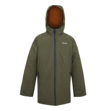 (9-10 Years, Olive Night/Pumpkin Spice) Regatta Childrens/Kids Farbank II Waterproof Jacket