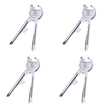 4-Pack Multi-Function Keychain Tool: 8-in-1 Folding Mini Knife Key Ring