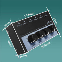 LQ-01 4 Channel Mixer 4 Input 1 Output 5V Portable Audio Mixer 4 Channels Mixers Mixing Console EU Plug