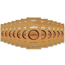 Lavazza, Qualità Oro, Ground Coffee, 12 Packs of 250 g, Ideal for Moka Pot, Filtered Coffee and French Press, with Aromatic Notes of Fruit and