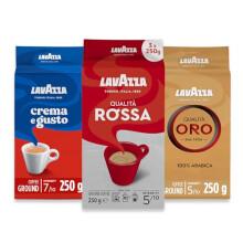 Lavazza Ground Coffee - Oro, Rossa & Crema Gusto - 3 Pack