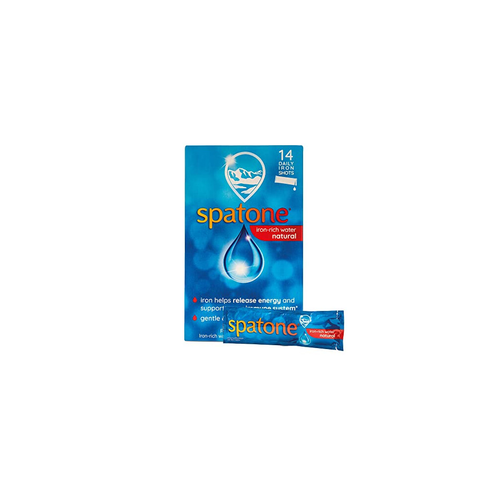 Spatone 100% Natural Iron Supplement (14 Sachets), Daily Convenient Liquid Iron Sachets, Nothing Artificial, Better Absorption Than Tablets, Less Side