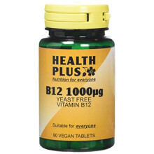 Health Plus B12 1000µg Vitamin B Supplement - 90 Tablets