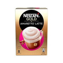 Instant Coffee Packets | Nescafé | Gold Amaretto Latte 8 Pieces | Total Weight 140 Grams