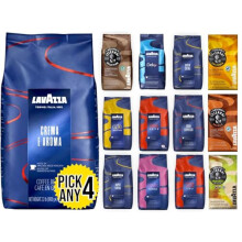 Lavazza Coffee Beans Pick Any 4 from 9+ Flavours Inc. Gran Espresso, Crema E Aroma, Super Crema, Top Class, Decaf, Super Gusto, Gran Riserva and More.