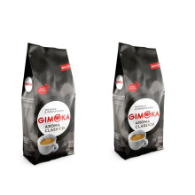 Gimoka Aroma Classico Coffee Beans, Light Roast Espresso Coffee Beans (2 packages of 1 kg)