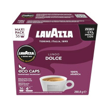 Lavazza A Modo Mio Lungo Dolce, 36 Coffee Capsules, with Aromatic Notes of Dried Fruits, for a Sweet Espresso, 100% Arabica, Intensity 6/13, Medium