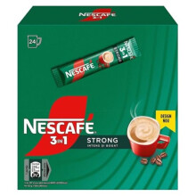 NESCAFE 3 in 1 STRONG Instant Coffee Sachets - Pack of 24 Sticks x 14g each