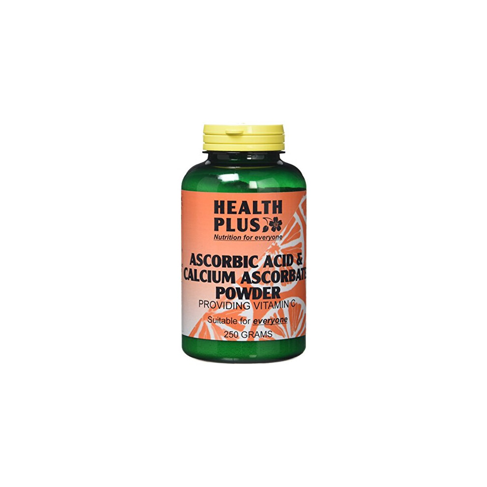 Health Plus Ascorbic Acid & Calcium Ascorbate Powder Vitamin C Supplement - 250G