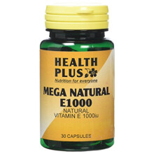 Health Plus Mega Natural E 1000 Vitamin E Supplement - 30 Capsules
