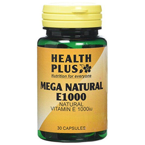 Health Plus Mega Natural E 1000 Vitamin E Supplement - 30 Capsules