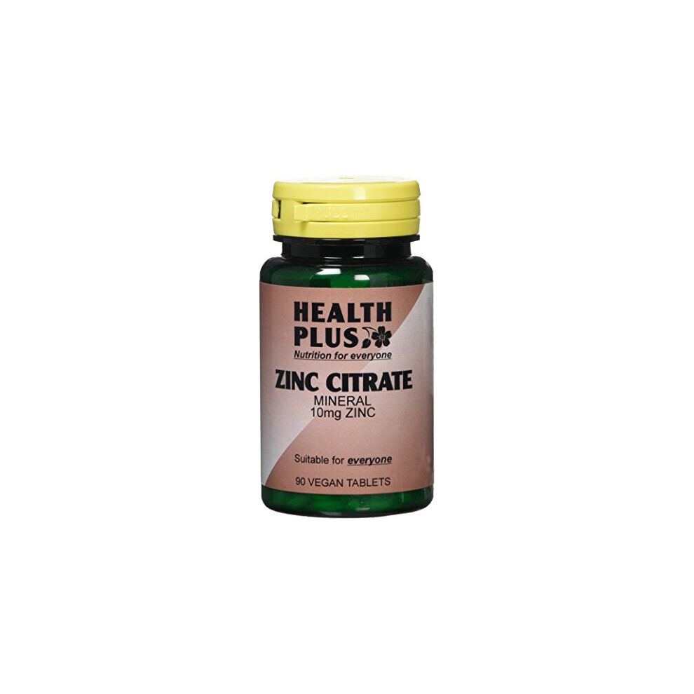 Health Plus Zinc Citrate 10Mg Mineral Supplement - 2 X Packs Of 90 Tablets (180 Tablets) - Image 2