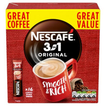 NESCAFE 3 IN 1 ORIGINAL SMOOTH & RICH INSTANT COFFEE 16 SACHETS 256G (16 X 16g)