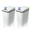 2X Automatic Touchless Bathroom Trash Can with Lid White Slim Narrow Plastic  Motion Sensor Covered Garbage Can 1