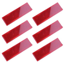6X Warning Reflective Safety Plate/Tape Reflector Stickers for Car Truck, Red