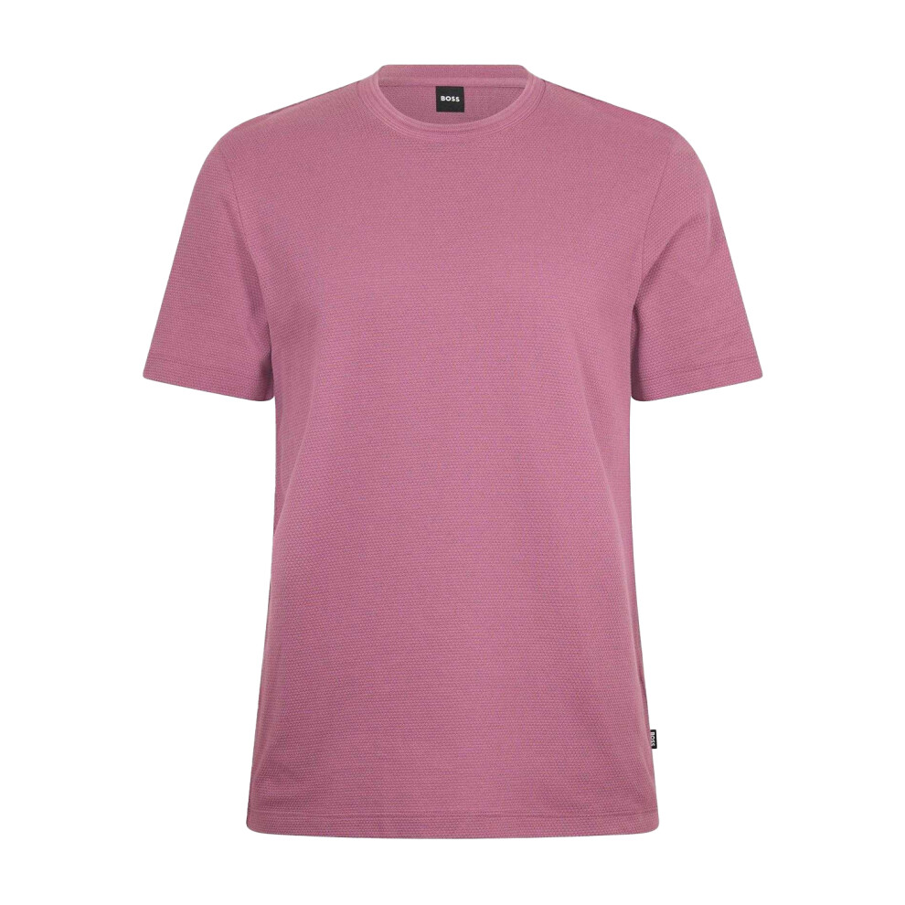 Hugo Boss (S, Bright Purple) Mens Boss Cotton Regular T-Shirt