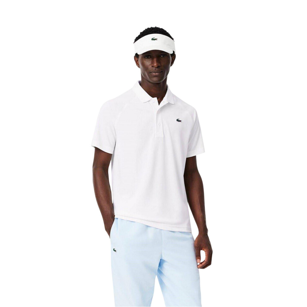 Lacoste (S, White) Mens Logo Polo Shirt