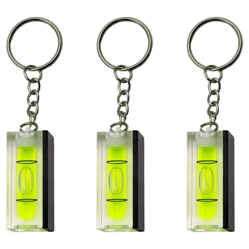 3Pcs Magnetic  Bubble Level with Keychain of Interior Decoration,Pocket-Sized Precision Tool for Construction