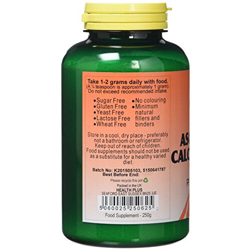 Health Plus Ascorbic Acid & Calcium Ascorbate Powder Vitamin C Supplement - 250g 1