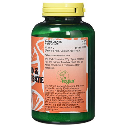 Health Plus Ascorbic Acid & Calcium Ascorbate Powder Vitamin C Supplement - 250g 2