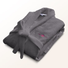 Robe de bain - THE TIME OF A BATH - Size M - 100% Cotton 500g/m² - Soft, Absorbent, Unisex - Dark Gray