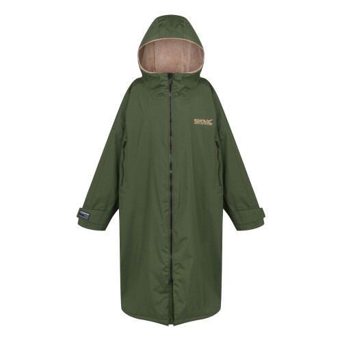 (L-XL, Dark Khaki) Regatta Unisex Adult Waterproof Fleece Lined Changing Robe