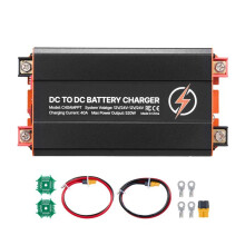 Cargador CC/CC con MPPT-Duoku-520 W, 40 A Dispositivo de Recarga Embarcado, Compatible con Paneles Solares y Alternadores