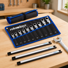 Opbergset voor gereedschap (2-delig) – Set van 10 flexibele sleutels & set van 3 magnetische staven