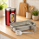 Lasagna Baking Kitchen Set (2-Piece) – Stainless Oven Tray Trio & Viewing Storage Jar 1