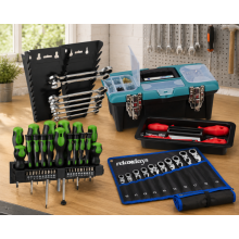 DIY-Werkzeugset (4-teilig) – Werkzeugkasten, verstellbare Schraubenschlüssel, 37-teiliges Schraubendreher-Set und Magnethalter
