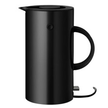 Stelton EM77 Electric Kettle 1.5L Black, Erik Magnussen Design, Cordless, Removable Limescale Filter, Dry Boil Safety, Iconic Danish Design for